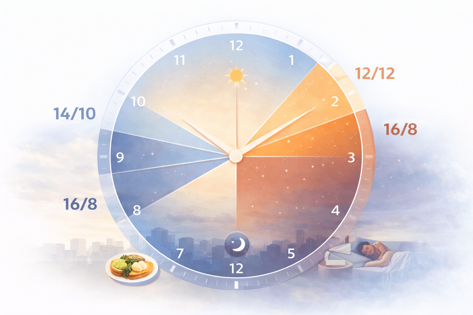 Fasting windows and daily schedule overview for longevity habits