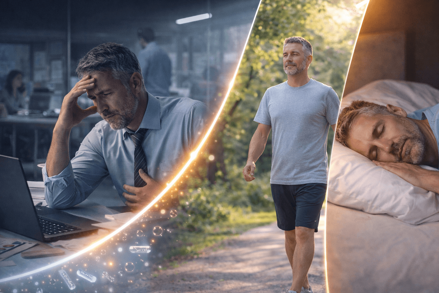 Stress to recovery transition concept for skin and longevity