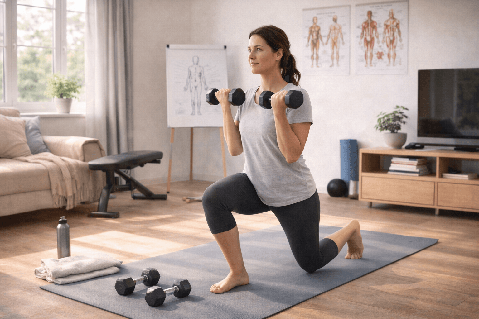 Beginner-friendly home strength routine setup